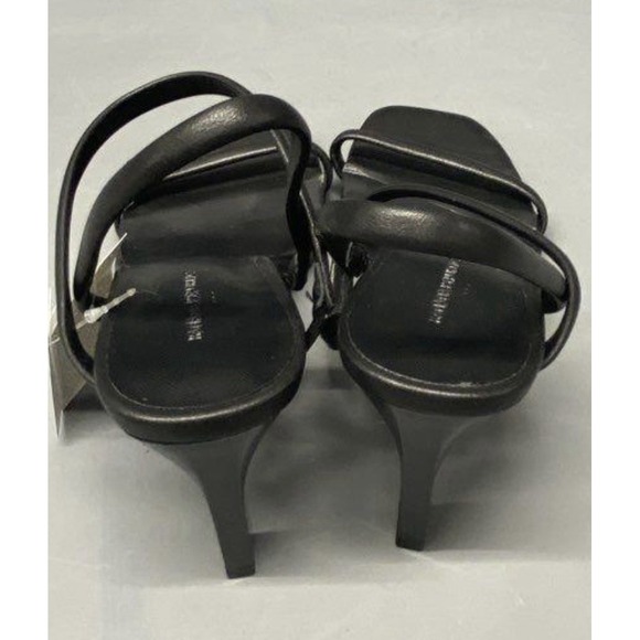 Banana Republic Open Toe Ankle Strap Sandals Black Leather Size 6‎ New with Tags - Picture 4 of 6